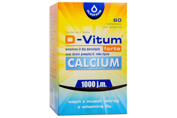 D-VITUM FORTE CALCIUM 60 tabletek do ssania