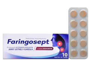 FARINGOSEPT SMAK KAKAOWY 10 tabletek do ssania