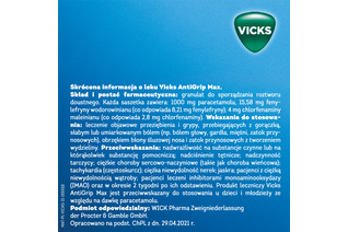VICKS ANTIGRIP MAX AROMAT POMARAŃCZY 14 saszetek