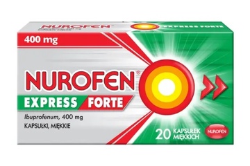 NUROFEN EXPRESS FORTE (IBUPROFEN 400 mg) 20 kapsułek