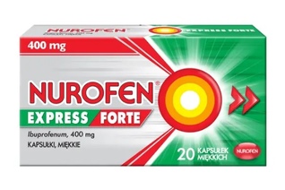 NUROFEN EXPRESS FORTE (IBUPROFEN 400 mg) 20 kapsułek
