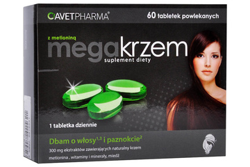 MEGA KRZEM Z METIONINĄ 60 tabletek