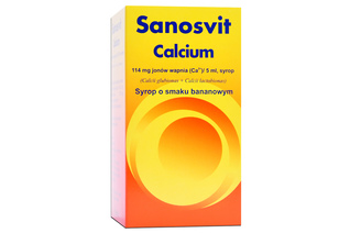 SANOSVIT CALCIUM SMAK BANANOWY 150 ml syrop