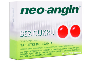 NEO-ANGIN BEZ CUKRU 24 tabletki do ssania