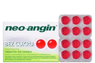 NEO-ANGIN BEZ CUKRU 24 tabletki do ssania