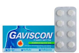 GAVISCON O SMAKU MIĘTY TAB 24 tabletek