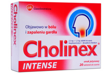 CHOLINEX INTENSE SMAK JEŻYNOWY 20 tabletek do ssania