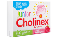 CHOLINEX JUNIOR O SMAKU MALINOWYM 16 pastylek