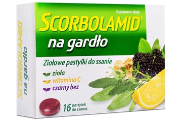 SCORBOLAMID NA GARDŁO 16 pastylek