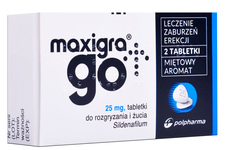 MAXIGRA GO 25 mg 2 tabletki do żucia