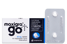 MAXIGRA GO 25 mg 2 tabletki do żucia