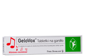 GELOVOX SMAK WIŚNIOWO-MENTOLOWY 20 tabletek do ssania
