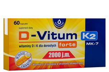 D-VITUM FORTE 2000 j.m. K2 MK-7 60 kapsułek