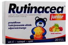 RUTINACEA JUNIOR TABLETKI DO SSANIA 20 tabletek