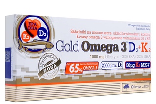 GOLD OMEGA 3 D3+K2 30 kapsułek