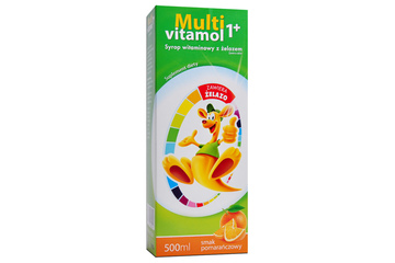 MULTIVITAMOL 1+ SMAK POMARAŃCZOWY 500 ml syrop