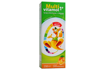 MULTIVITAMOL 1+ SMAK POMARAŃCZOWY 250 ml syrop