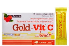GOLD-VIT C JUNIOR 15 saszetek smak malinowy