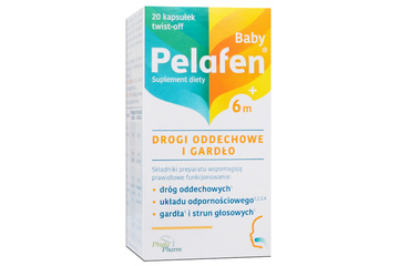 PELAFEN BABY 6 m+ DROGI ODDECHOWE I GARDŁO 20 kapsułek twist-off