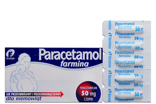 PARACETAMOL 50 mg 10 czopków