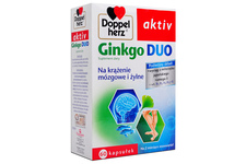 DOPPELHERZ AKTIV GINKGO-DUO NA KRĄŻENIE MÓZGOWE I ŻYLNE 60 kapsułek