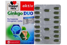 DOPPELHERZ AKTIV GINKGO-DUO NA KRĄŻENIE MÓZGOWE I ŻYLNE 60 kapsułek