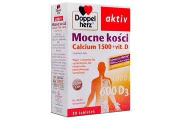 DOPPELHERZ AKTIV MOCNE KOŚCI CALCIUM 1500 + VIT. D 30 tabletek