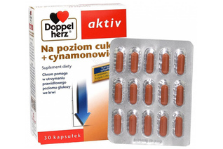 DOPPELHERZ AKTIV NA POZIOM CUKRU + CYNAMONOWIEC 30 kapsułek