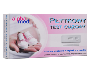 PŁYTKOWY TEST CIĄŻOWY ALPHAMED 1 sztuka