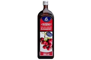 ŻURAVITAL 100% SOK Z OWOCÓW ŻURAWINY 980 ml