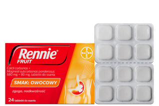 RENNIE FRUIT 24 tabletki