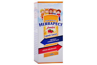 HERBAPECT JUNIOR DLA DZIECI SMAK MALINOWY 120 g syrop