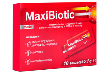 MAXIBIOTIC 10 saszetek po 1 g maść