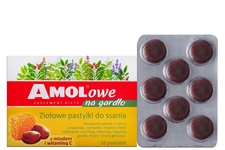 AMOLOWE NA GARDŁO Z MIODEM I WITAMINĄ C 16 pastylek