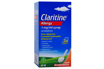 CLARITINE ALLERGY SMAK BRZOSKWINIOWY 1 mg/ml 60 ml syrop