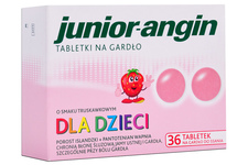 JUNIOR-ANGIN DLA DZIECI SMAK TRUSKAWKOWY 36 tabletek