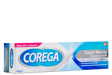 COREGA SUPER MOCNY NEUTRALNY SMAK KREM MOCUJĄCY DO PROTEZ ZĘBOWYCH 40 g krem