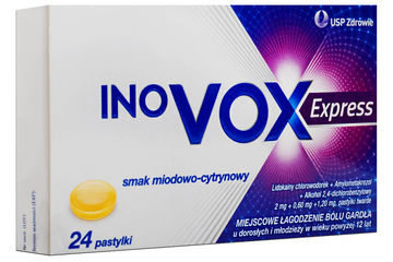 INOVOX EXPRESS SMAK MIODOWO-CYTRYNOWY 24 pastylki