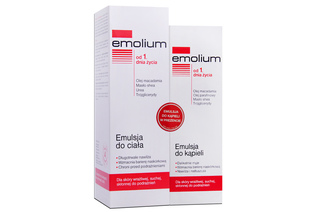 EMOLIUM EMULSJA DO CIAŁA 400 ml + EMULSJA DO KĄPIELI 200 ml