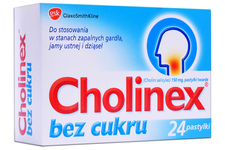 CHOLINEX BEZ CUKRU 24 pastylki