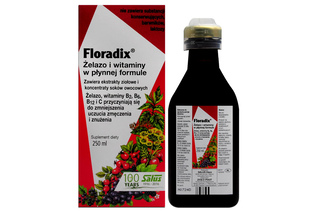 FLORADIX ŻELAZO I WITAMINY 250 ml płyn