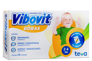VIBOVIT BOBAS 44 saszetki smak waniliowy