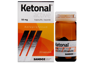 KETONAL ACTIVE 50 mg 20 kapsułek