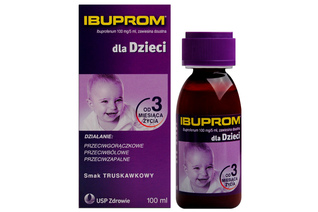 IBUPROM DLA DZIECI SMAK TRUSKAWKOWY 100 ml zawiesina