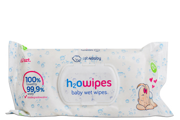 LAB4BABY H20 WIPES CHUSTECZKI NAWILŻANE 60 sztuk