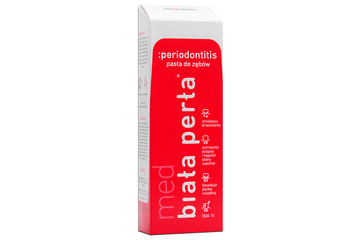 BIAŁA PERŁA MED PERIODONTITIS PASTA DO ZĘBÓW ENZYMATYCZNO - ZIOŁOWA 75 ml