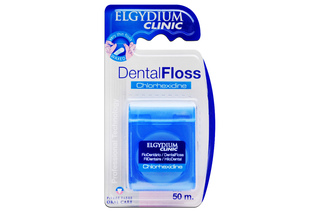 ELGYDIUM CLINIC DENTALFLOSS CHLORHEXIDINE NIĆ DENTYSTYCZNA 50 m