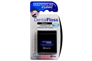 ELGYDIUM CLINIC DENTALFLOSS BLACK NIĆ DENTYSTYCZNA 50 m