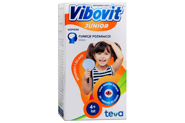 VIBOVIT JUNIOR WITAMINY + ŻELAZO 30 tabletek do ssania smak owoców leśnych