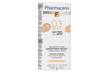 F COVERAGE-CORRECTION DELIKATNY FLUID INTENSYWNIE KRYJĄCY SPF 20 03 BRONZE 30 ml